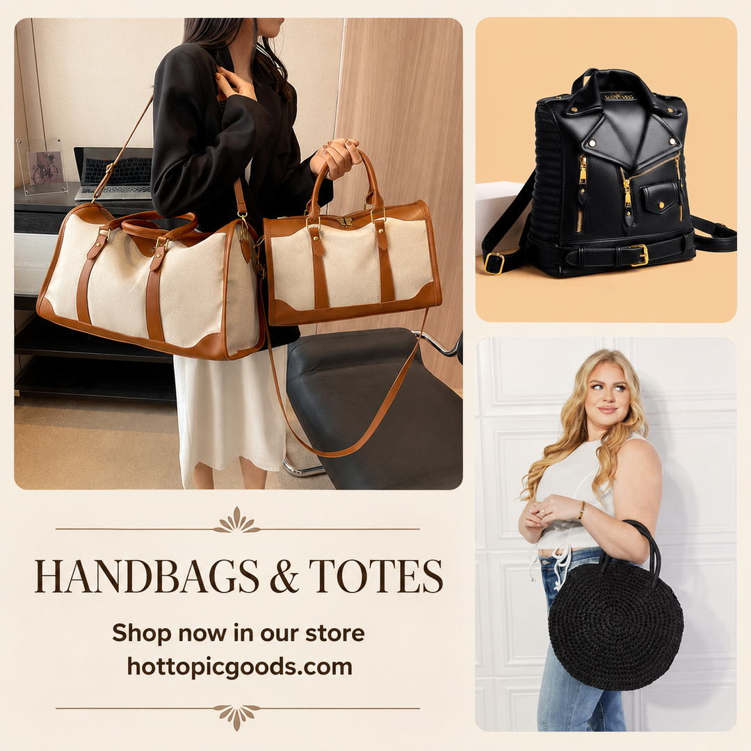 Collection of stylish handbags and totes designed for everyday use and travel