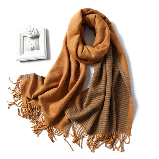 Fashion Striped Cashmere Shawls