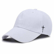 White plus size sun protection cap for men with UPF 50+ protection.