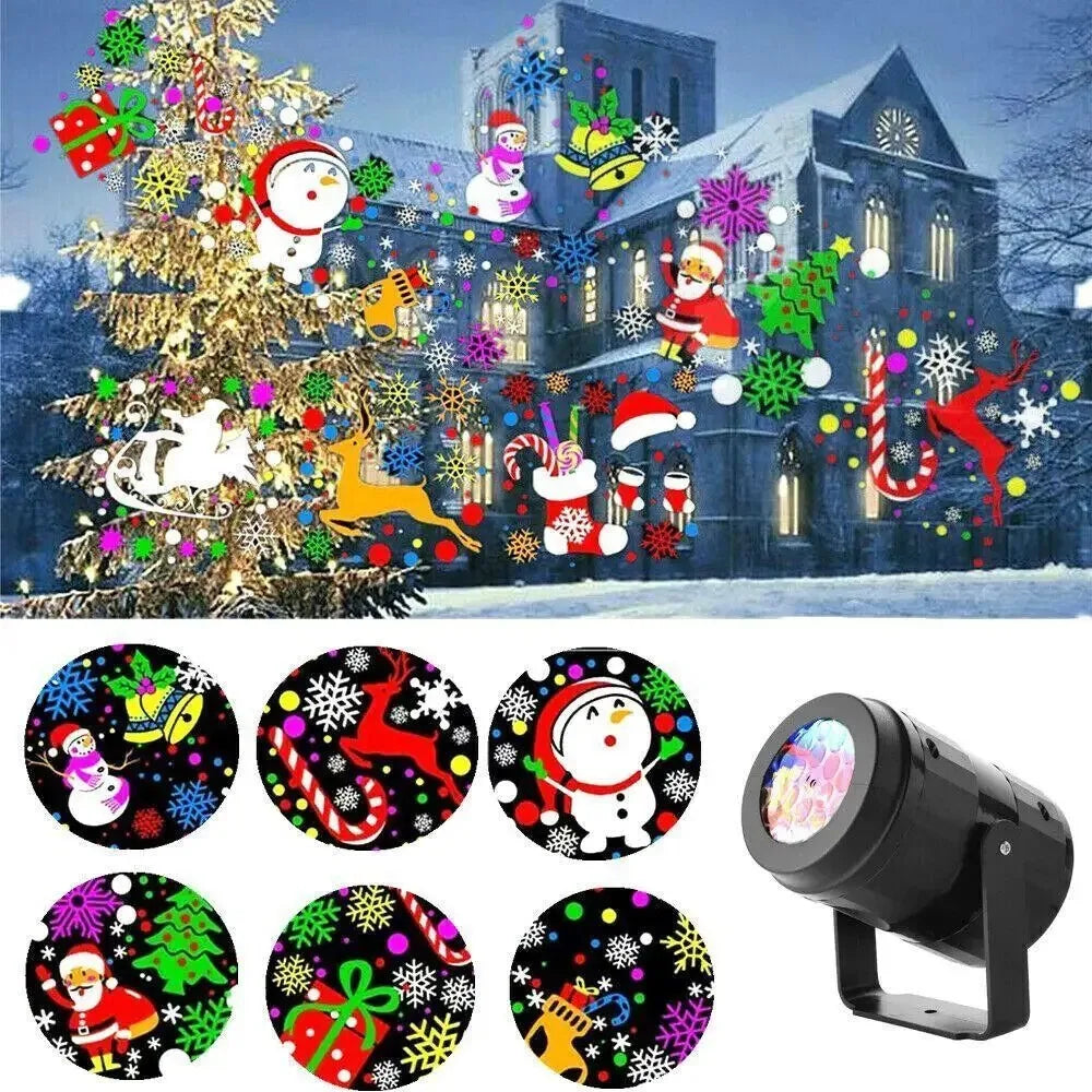 Christmas Lights Snowflake Projector