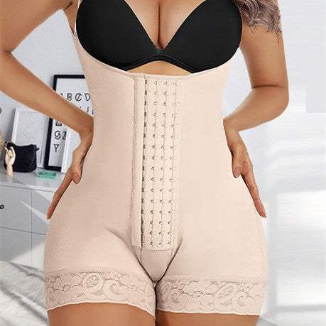Breasted Body Sculpting Pants in beige, featuring high waist and supportive design for a sleek silhouette.