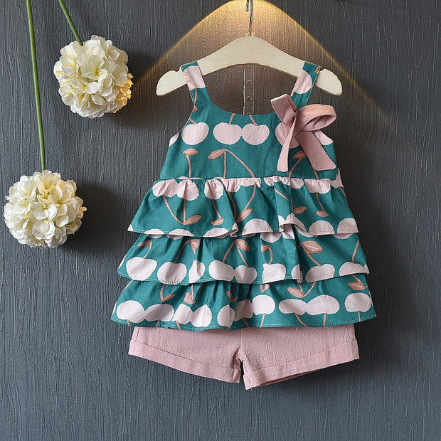 Cake Skirt Camisole Set with playful design and matching shorts, perfect for relaxed days and cozy nights.