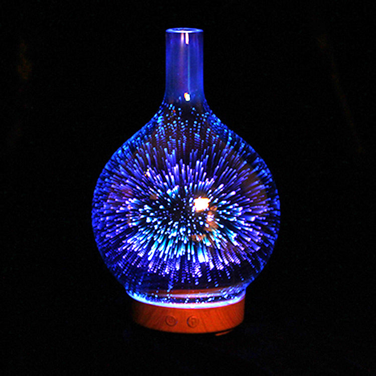 3D Glass Aroma Diffuser Lamp