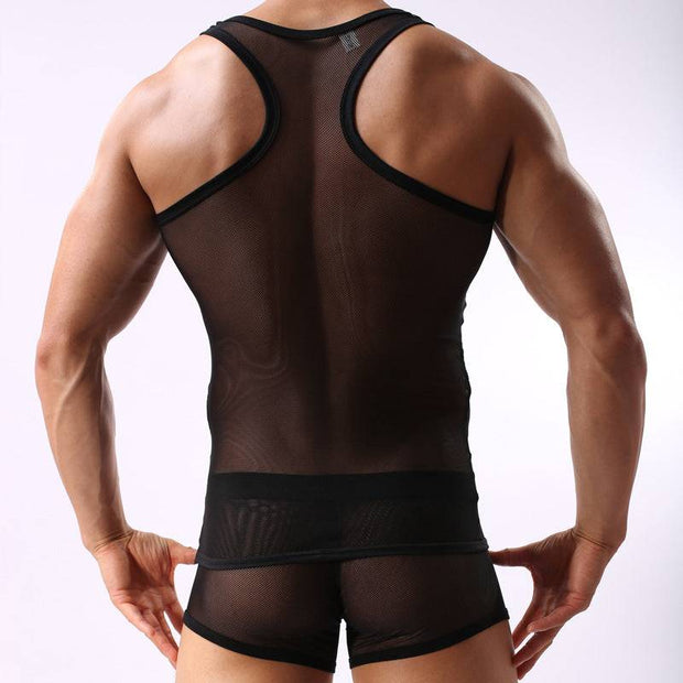 Mens mesh underwear featuring breathable fabric for comfort and style.