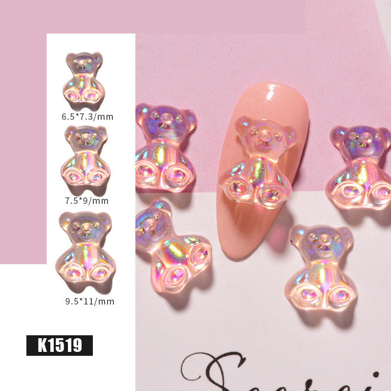 3D Cute Bear Nail Art Decorations