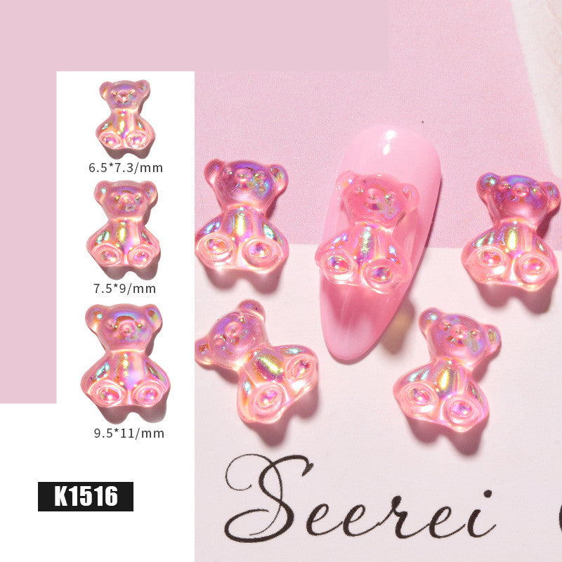 3D Cute Bear Nail Art Decorations