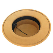 British Metal Buckle Jazz Hat with buckle detail, inside view.