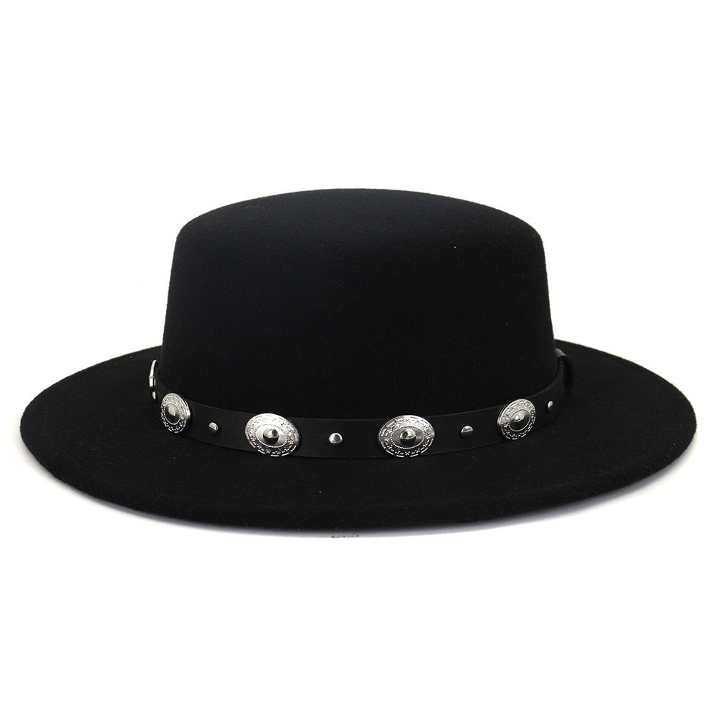 British Metal Buckle Jazz Hat