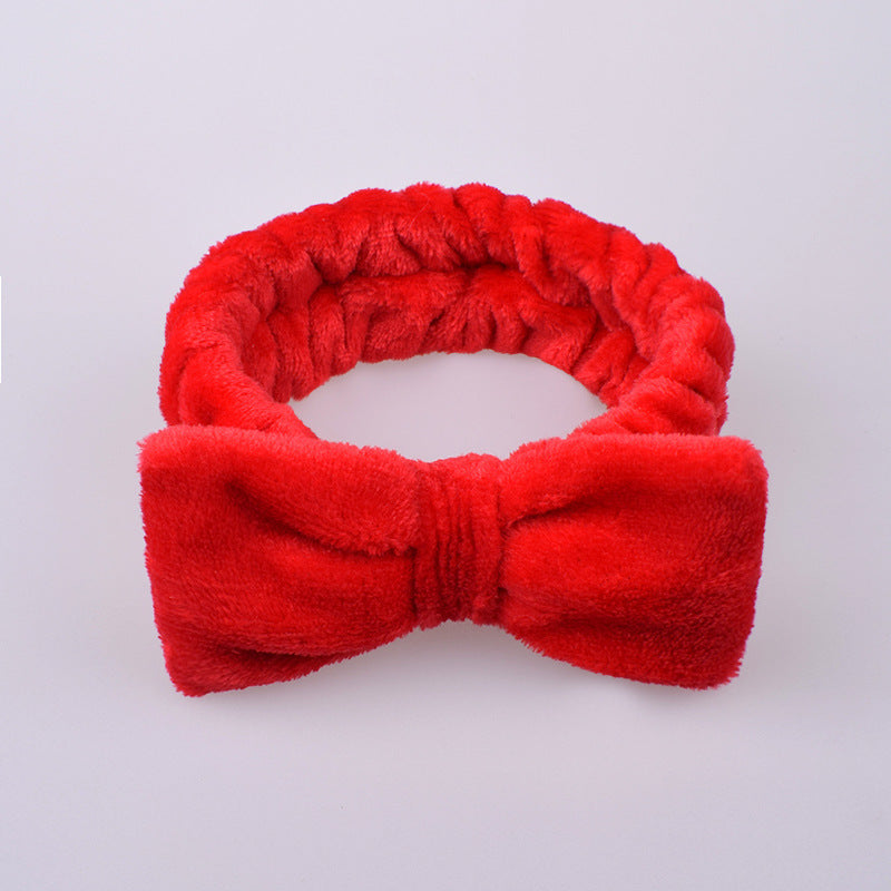 Coral Velvet Butterfly Hair Band