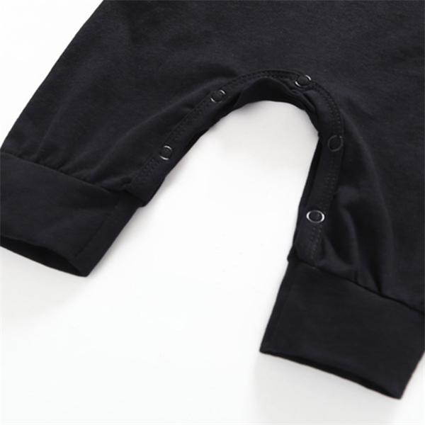 Batman Baby Onesie with snap closures for easy dressing and diaper changes.