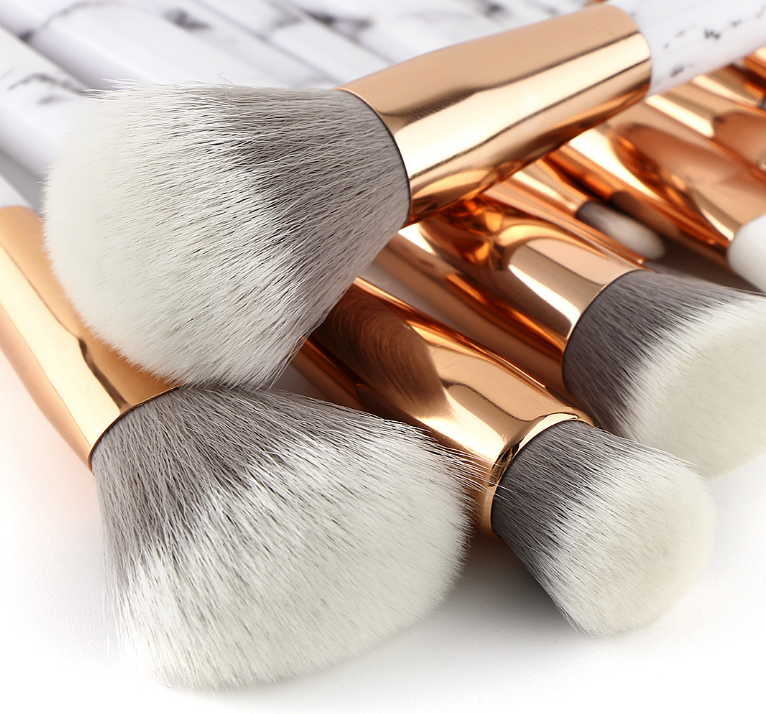 15-Pc Marble Makeup Brush Set