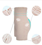Belly Compression Leggings in skin color showcasing high-rise design, fabric details, and supportive features for maternity wear.