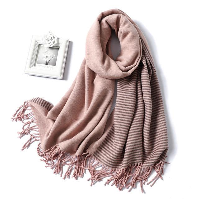 Fashion Striped Cashmere Shawls