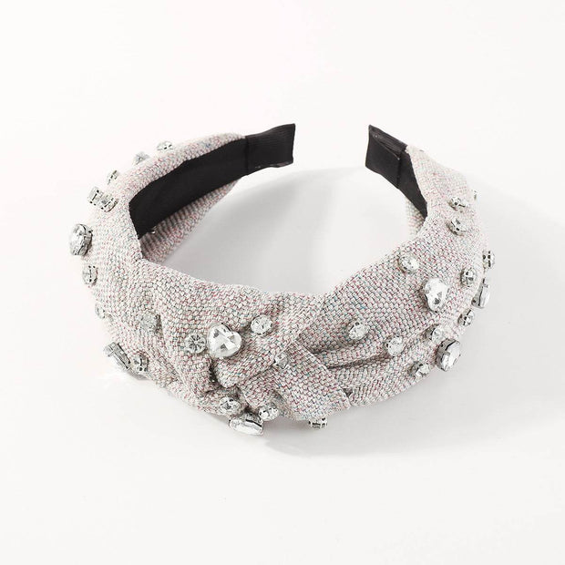 Heart Diamond Headband studded with sparkling diamonds, elegant accessory for women.