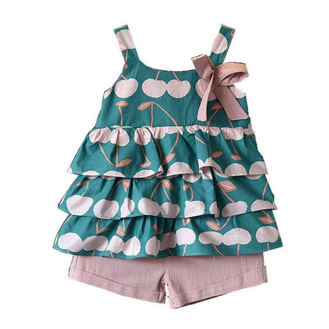 Cake Skirt Camisole Set with playful design and adjustable straps.