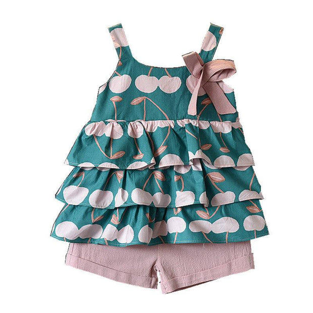 Cake Skirt Camisole Set with playful design and adjustable straps.