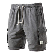 Men's Tether Shorts, gray, elastic waistband, casual and sporty style.