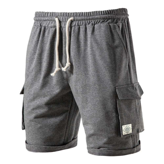 Men's Tether Shorts, gray, elastic waistband, casual and sporty style.