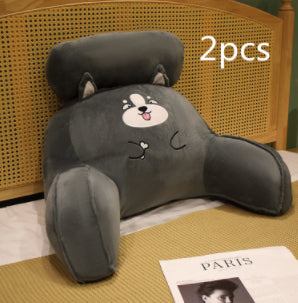 Cute Fluffy Sofa Cushion Pillow with animal design, offering cozy support and comfort for your living space.