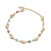 Charm bracelet with mixed colorful charms and a secure clasp, ideal for self-expression and personalized style.