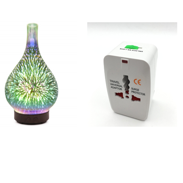 3D Glass Aroma Diffuser Lamp