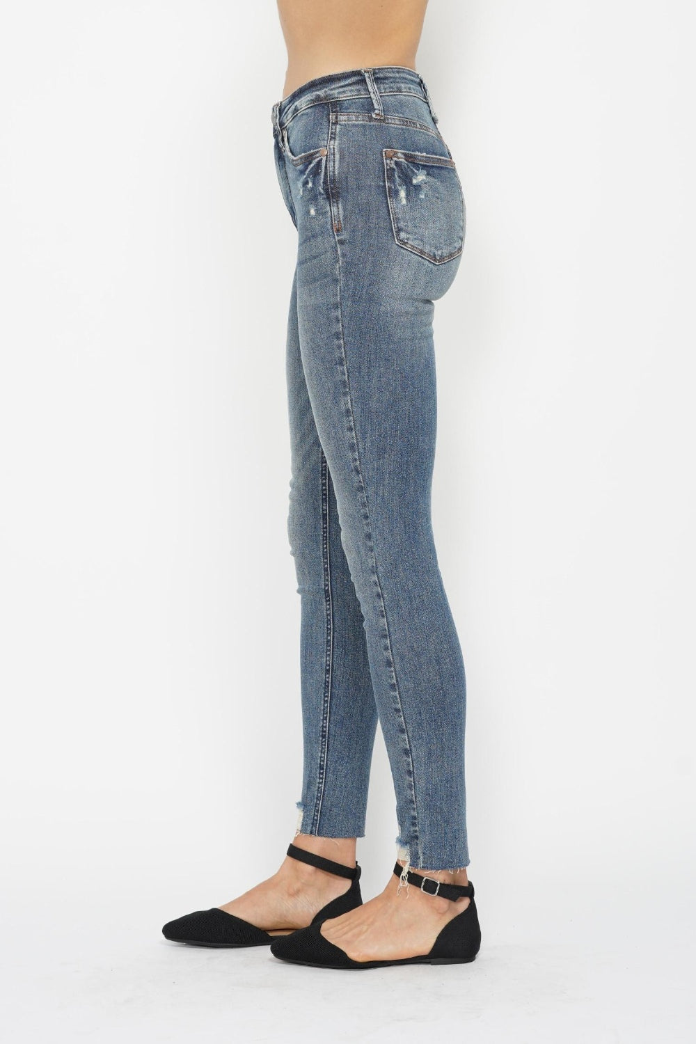 Tummy Control Vintage Destroy Skinny Jeans