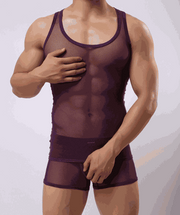 Mens mesh underwear, breathable design for comfort and style.