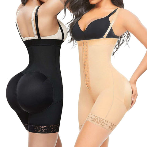 High Waisted Body Shapewear in black and skin color for waist shaping and tummy flattening.