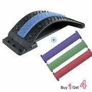 Back Massage Pad with adjustable levels and multiple massage points, featuring eco-friendly ABS plastic, includes interchangeable pads.