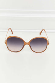 Metal Plastic Hybrid Full Rim Sunglasses with UV protection and stylish square frame.