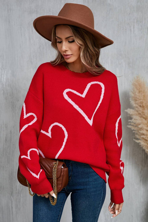 Angel Wings Heart Long Sleeve Sweater