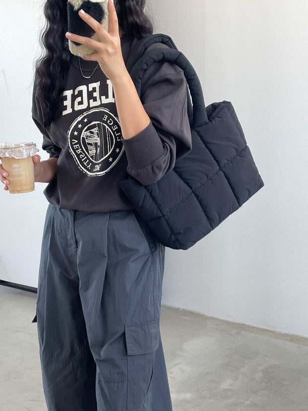 Large Capacity Hand Bag in black, stylish and functional for everyday use.