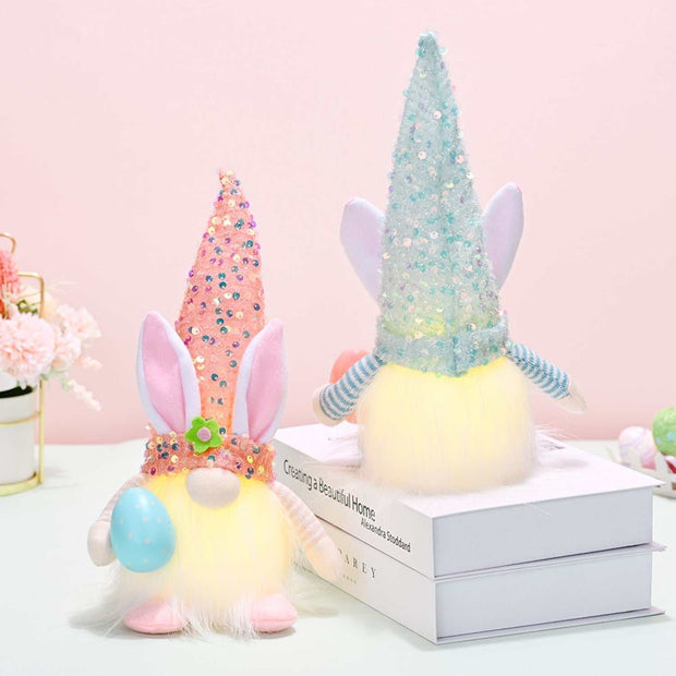 Easter Sequin Gnome Hat with colorful sequins and festive design, perfect for Easter celebrations and decorations.