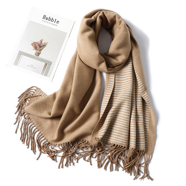 Fashion Striped Cashmere Shawls