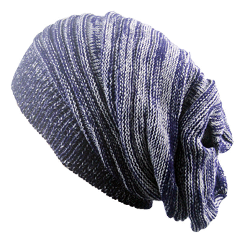 Two-Color Pleated Pullover Hat