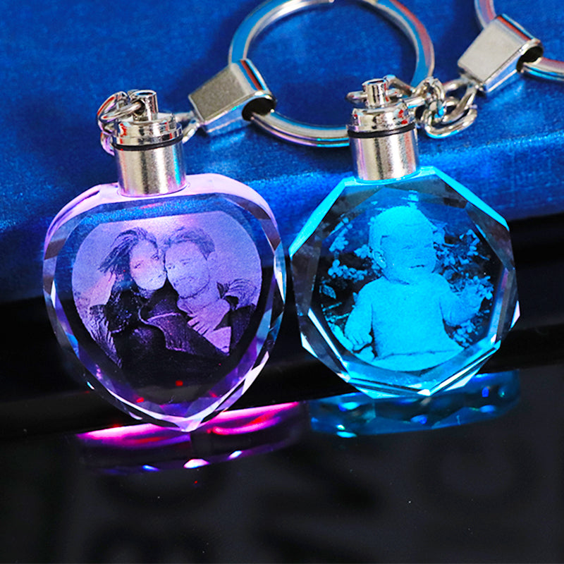 Crystal Keychain with Custom Photo