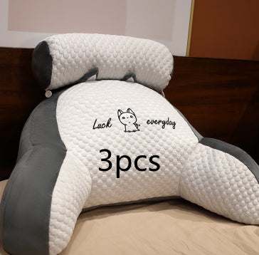 Fluffy Sofa Cushion Pillow with lumbar support, ergonomic design, soft plush material, and embroidery details for comfortable seating.