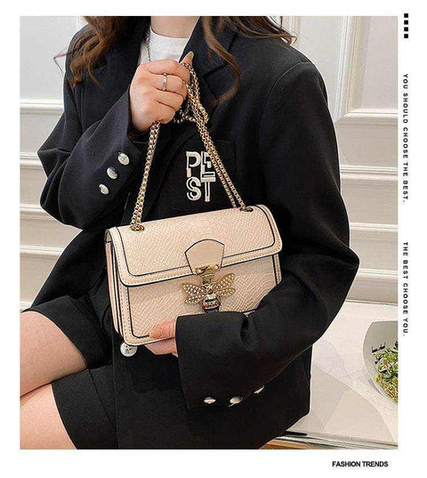 Chain Shoulder Bag with adjustable chain strap and chic design.