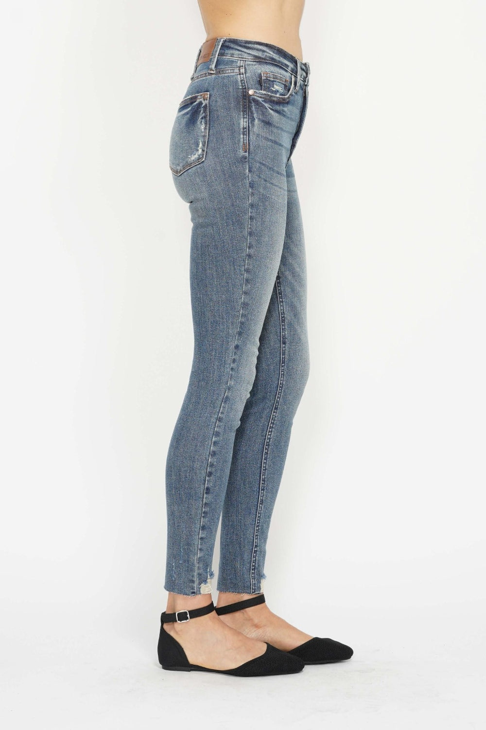 Tummy Control Vintage Destroy Skinny Jeans