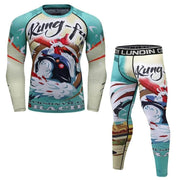 Jiu-Jitsu Training Suit with colorful design, durable and breathable fabric, optimal for grappling and technique practice.