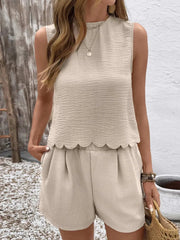 Sleeveless Top and Shorts Set