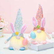 Easter Sequin Gnome Hat with bunny ears and colorful sequins for festive decor.