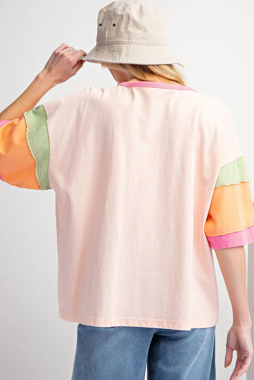 Green Color Block Oversize TopGreen Color Block Oversize Top