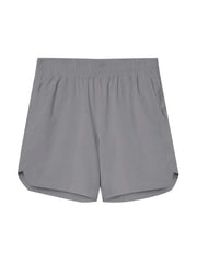 Elastic Waist Active Shorts in gray, featuring a stretchy waistband and breathable fabric for optimal comfort during workouts.