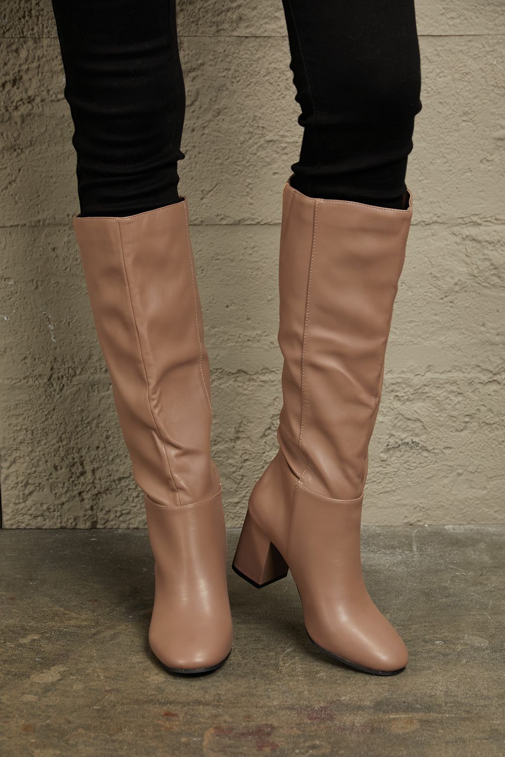 East Lion Corp Block Heel Knee High Boots