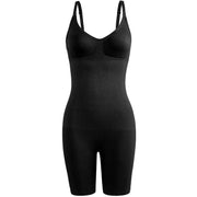 One-Piece Corset Tights in black, featuring integrated corset design for waist support and body shaping.