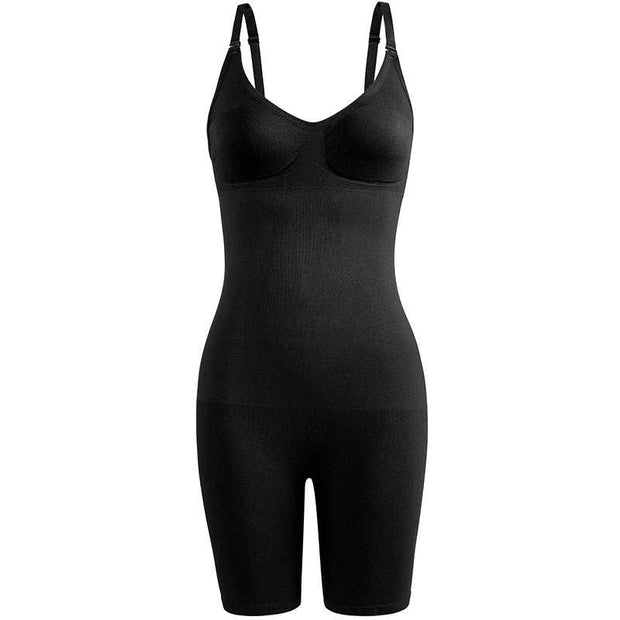 One-Piece Corset Tights in black, featuring integrated corset design for waist support and body shaping.