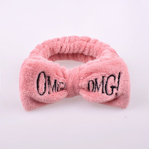 Coral Velvet Butterfly Hair Band with playful butterfly design and soft texture.