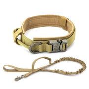 Heavy-Duty Dog Collar with durable 1000D nylon, quick-release buckle, and control handle.
