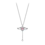 Heart Wings Necklace with delicate heart and wings design, symbolizing love and freedom.